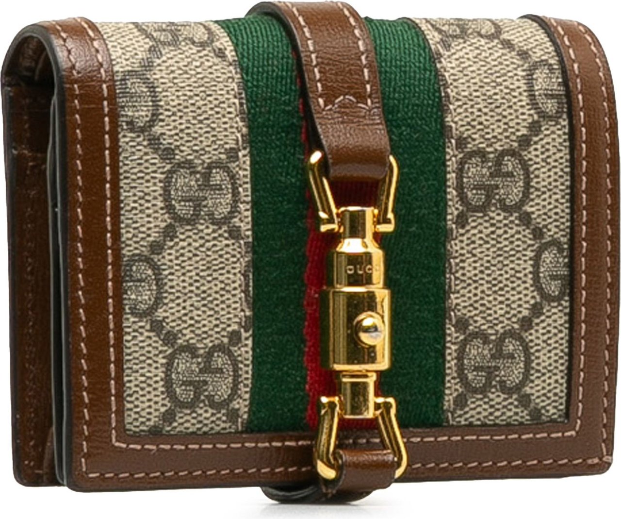 Gucci GG Supreme Jackie 1961 Compact Wallet Bruin