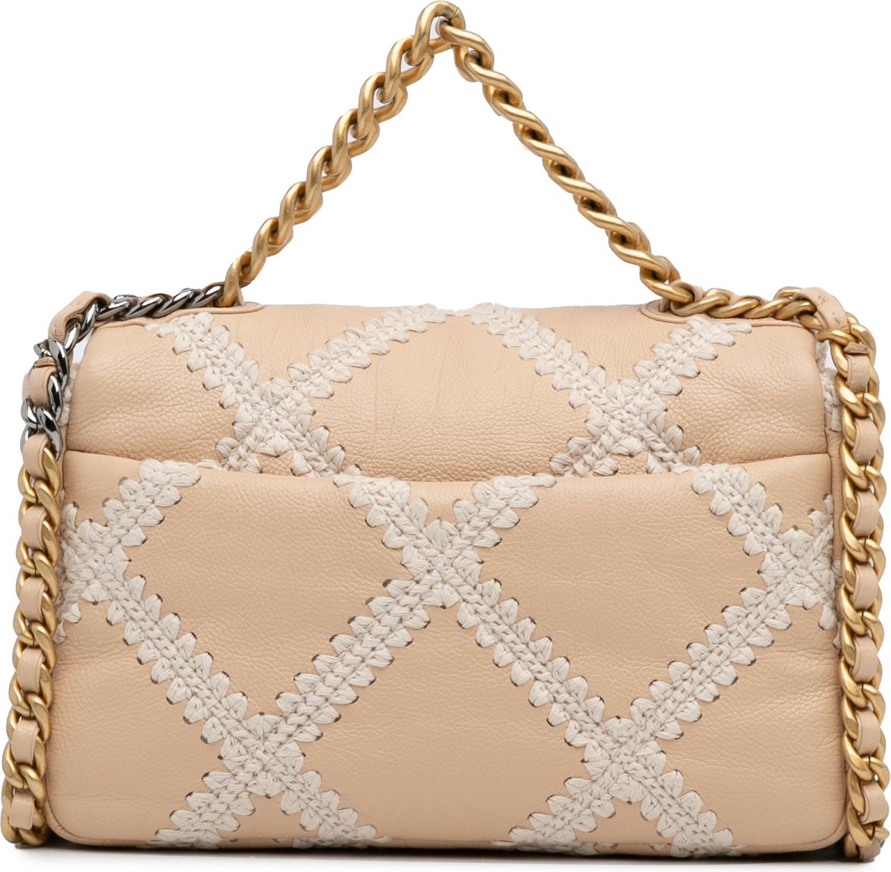 Chanel Medium Crochet and Calfskin 19 Flap Bag Bruin