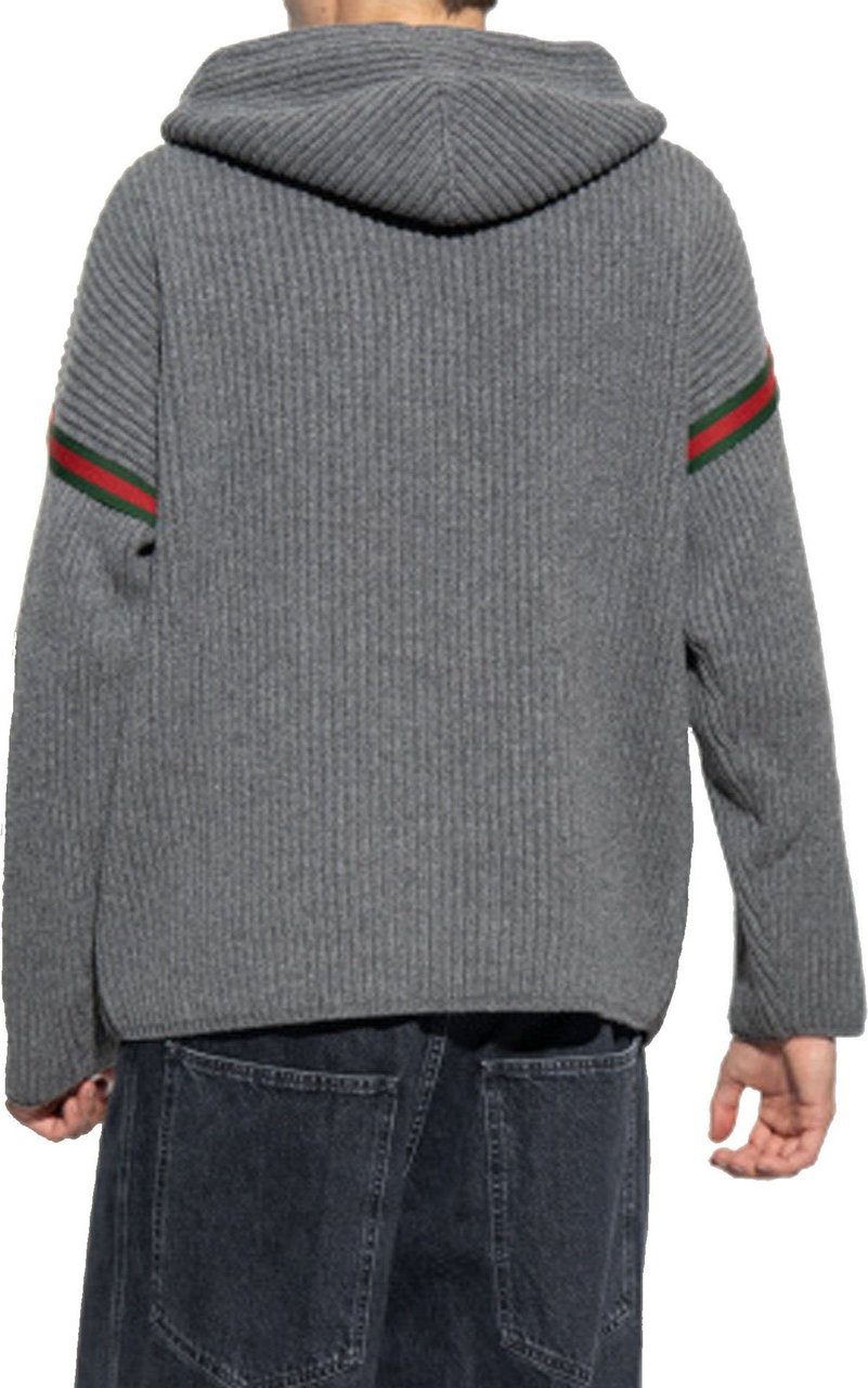 Gucci Gucci Wool Zipped Sweatshirt Grijs