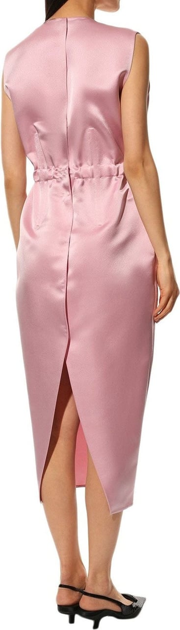 Prada Prada Silk Midi Dress Roze