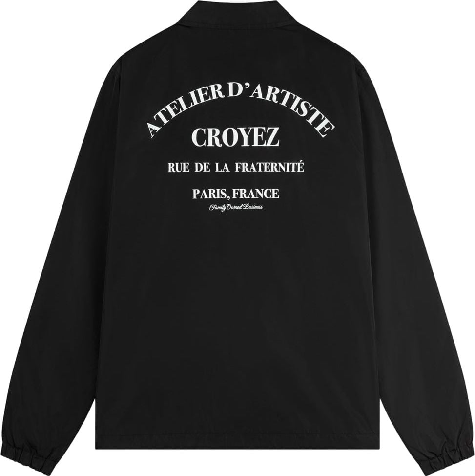 Croyez croyez atelier coach jacket - black/white Zwart