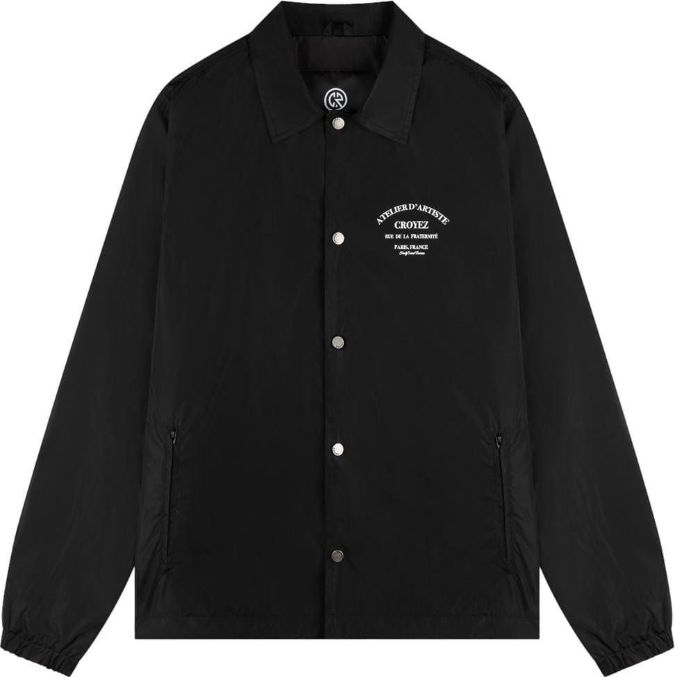 Croyez croyez atelier coach jacket - black/white Zwart