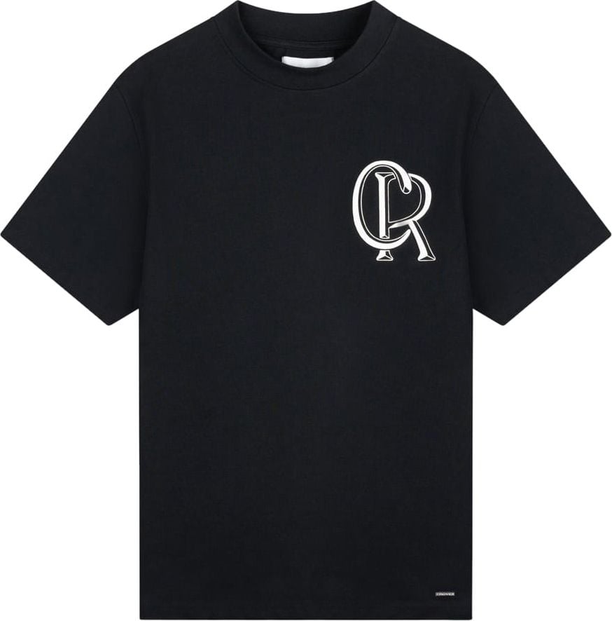 Croyez croyez initial t-shirt - vintage black Zwart