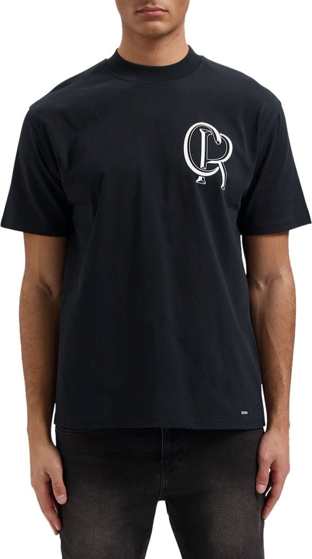 Croyez croyez initial t-shirt - vintage black Zwart