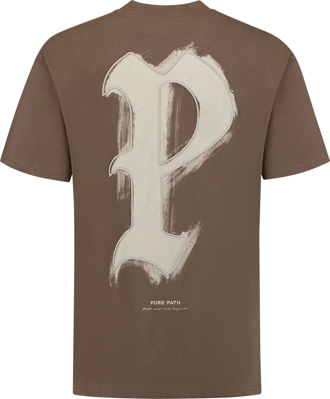 Pure Path Brushstroke initial T-shirt Zwart