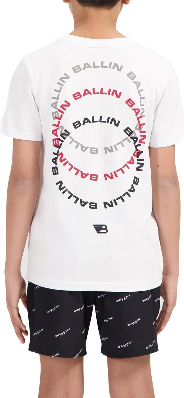 Ballin Amsterdam Ballin Kids Circle Logo's T-shirt Wit
