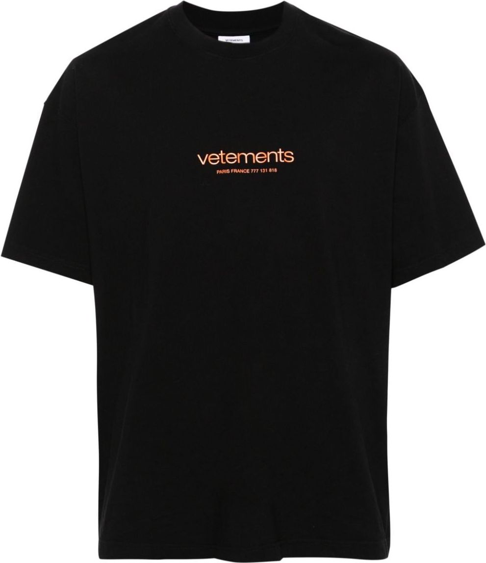 Vetements T-shirts And Polos Black Zwart