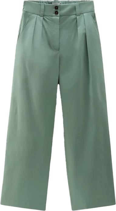 Woolrich Trousers Sage Groen