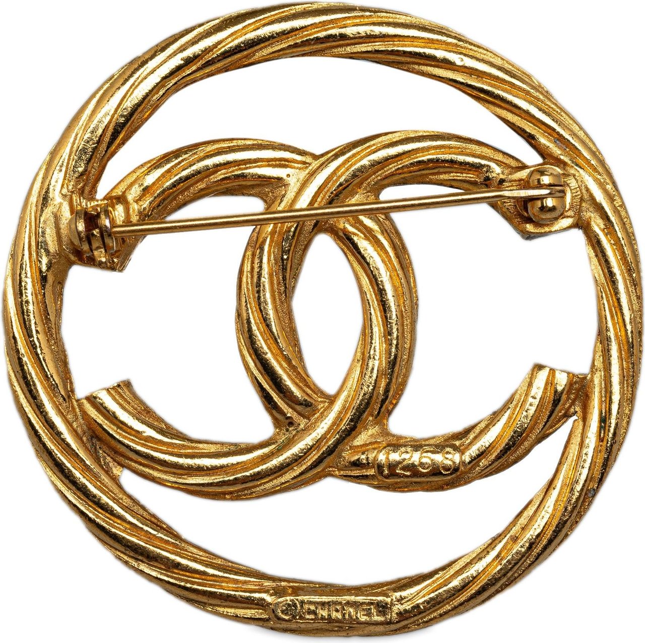 Chanel CC Brooch Goud