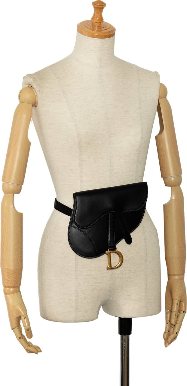 Dior Leather Saddle Belt Bag Zwart