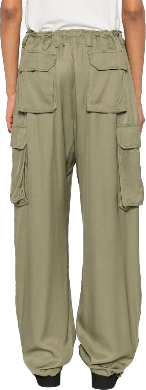 Golden Goose journey ws wide leg cargo pant darkgreen Groen