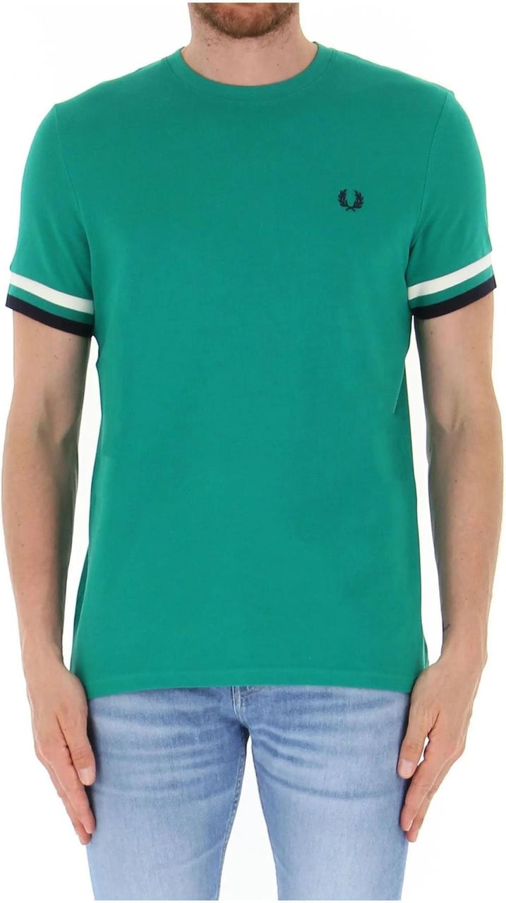 Fred Perry T-shirt Uomo inserti a contrasto Groen