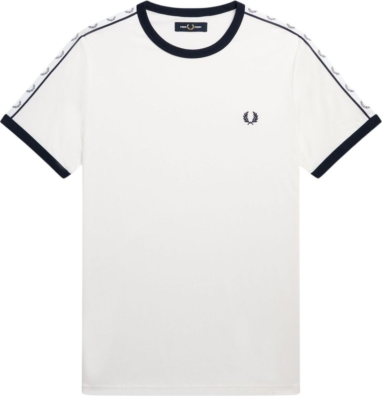 Fred Perry T-shirt Uomo Ringer a girocollo Wit
