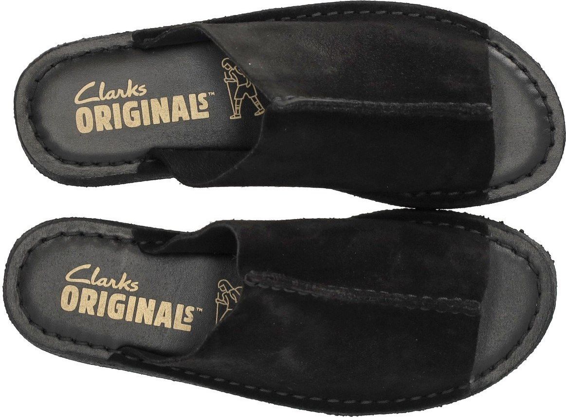 Clarks Original Wedge Black Platform Slide Black Zwart
