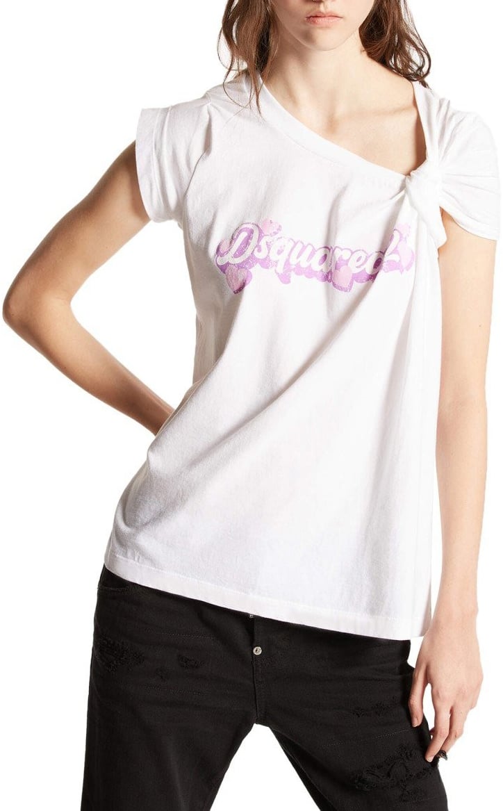 Dsquared2 White Knotted T-shirt White Wit