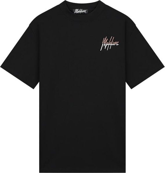 Malelions Malelions Men Split T-Shirt - Black/Mauve Zwart