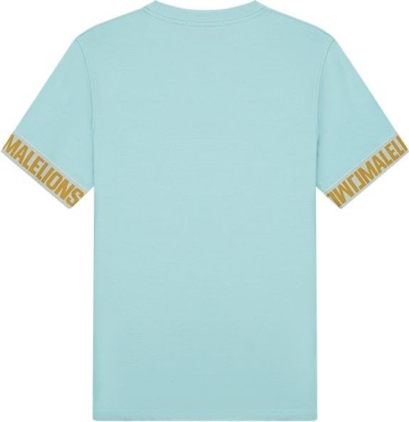 Malelions Malelions Men Venetian T-Shirt - Light Blue/Gold Blauw