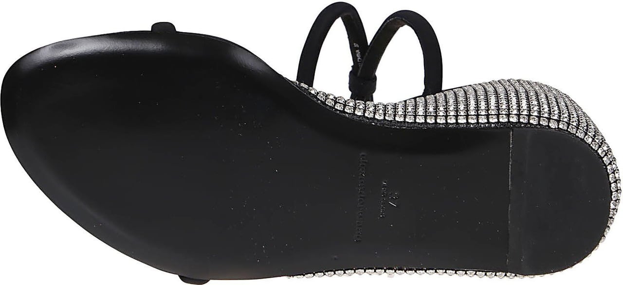 Alexander Wang Dahlia 95 Crystal Wedge Sandals Black Zwart