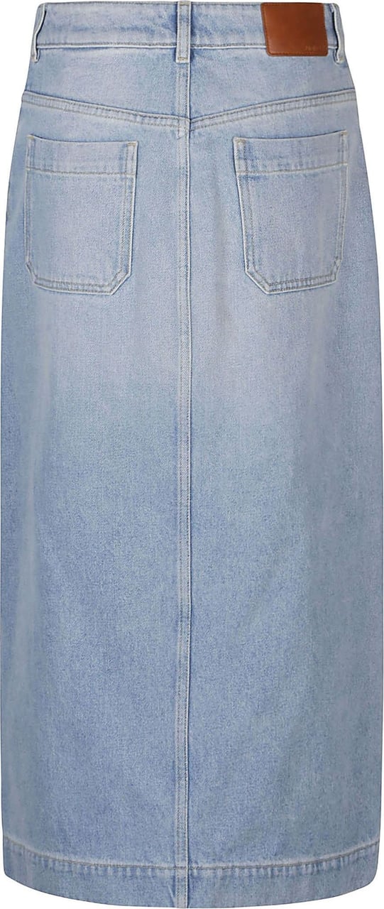 Moncler Midi Skirt Blue Blauw