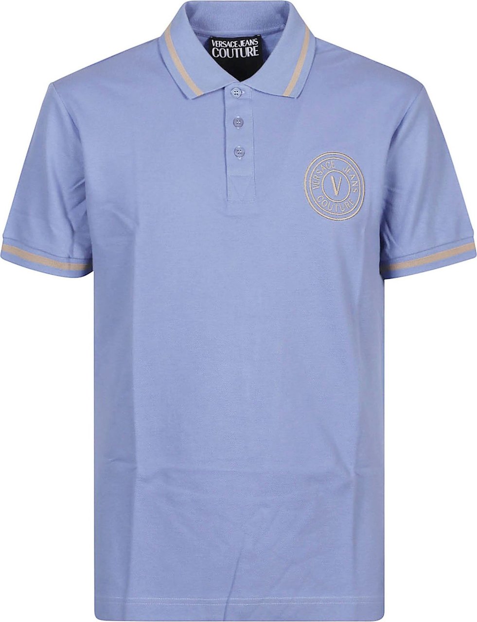 Versace Jeans Couture Short Sleeve Polo Shirt Blue Blauw