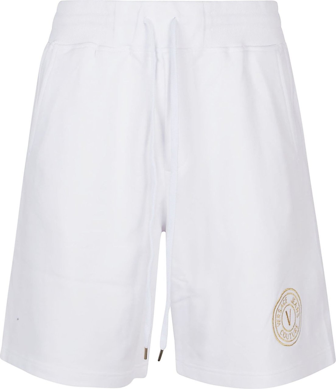 Versace Jeans Couture Logo-embroidered Short White Wit