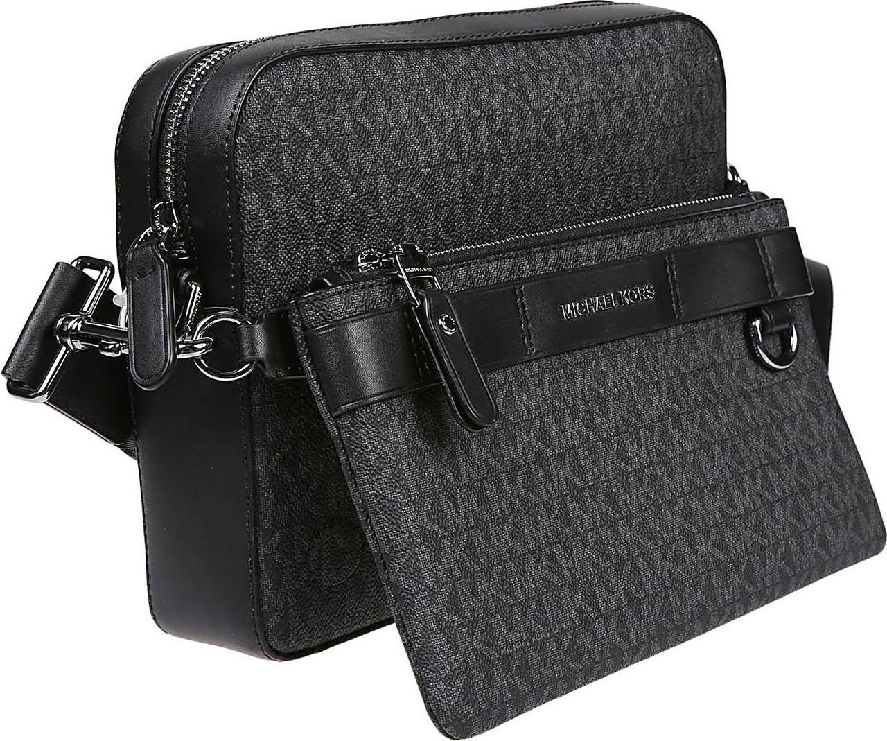 Michael Kors Hudson Dual Crossbody Bag Black Zwart