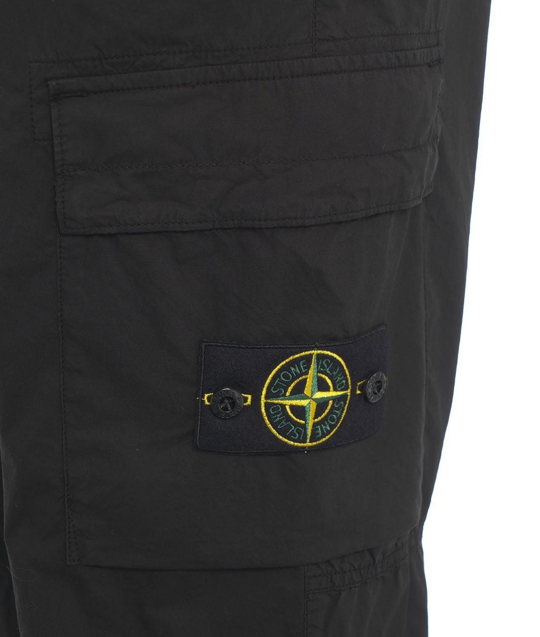 Stone Island Cargo pants with detachable logo Zwart