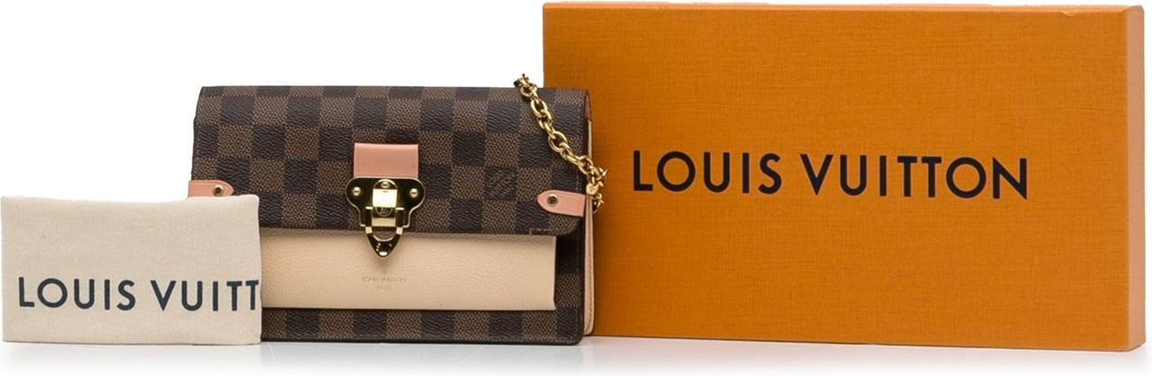 Louis Vuitton Damier Ebene Vavin Wallet on Chain Bruin