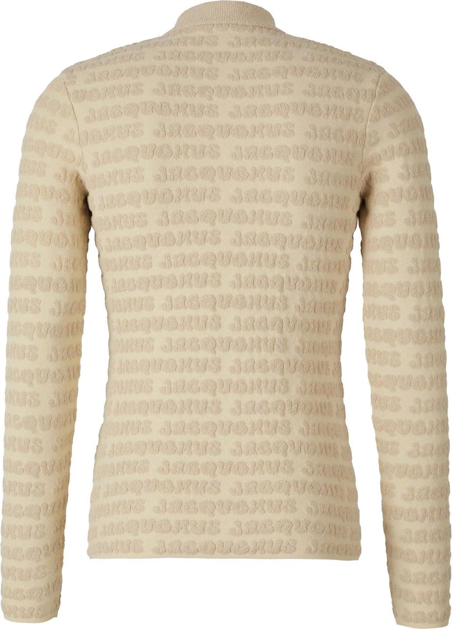Jacquemus Jacard Logo Sweater Beige