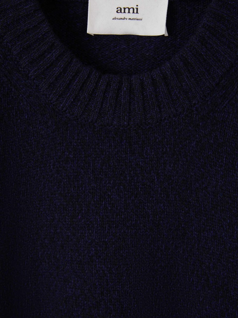 AMI Paris Cashmere Knit Sweater Blauw
