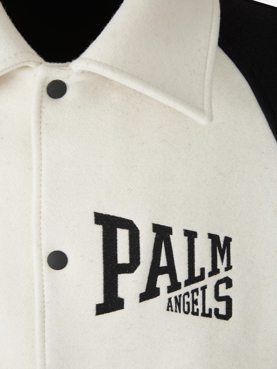 Palm Angels Wool Varsity Jacket Beige