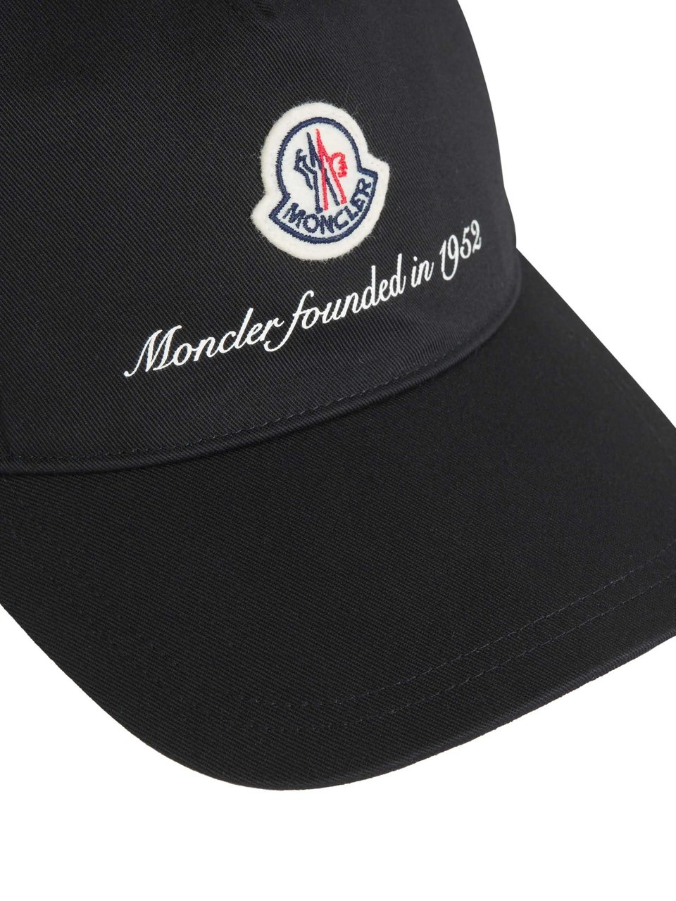 Moncler Logo Cotton Cap Zwart