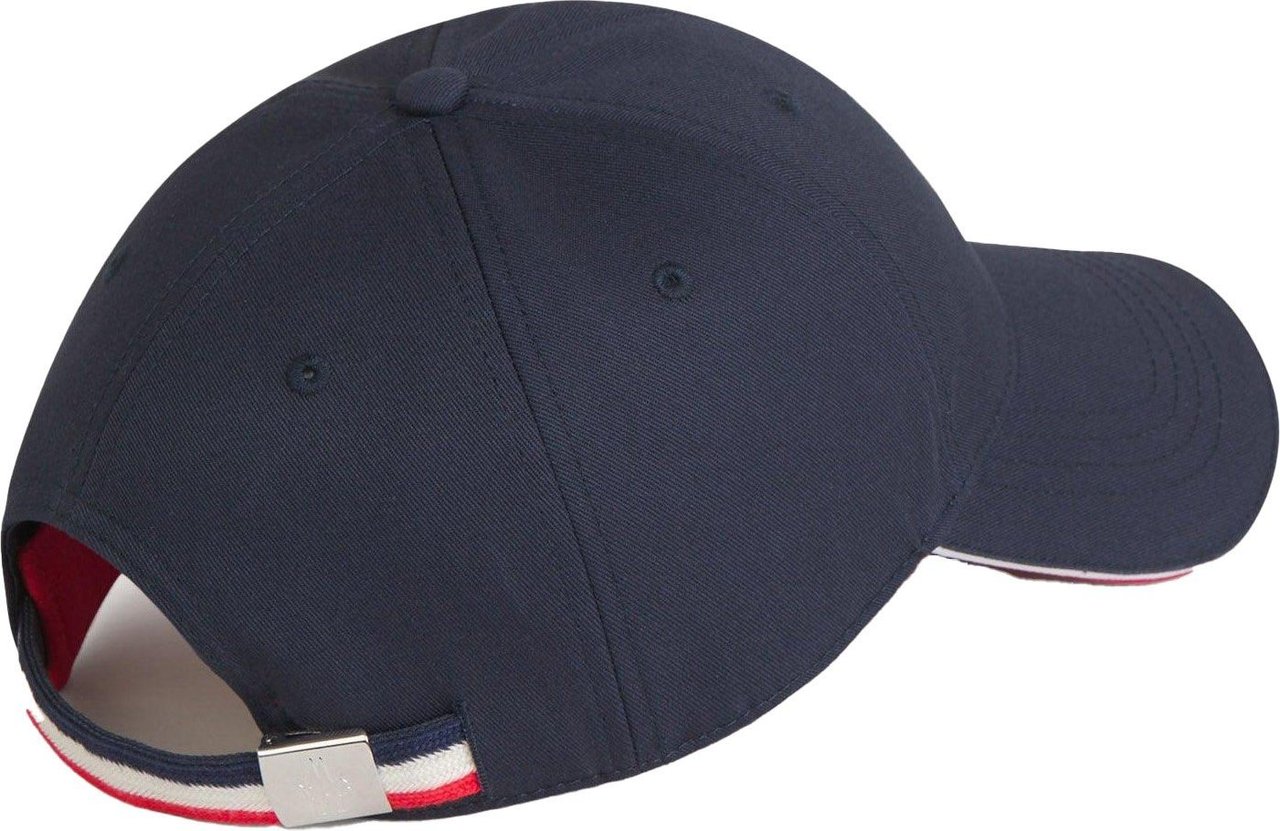 Moncler Logo Cotton Cap Blauw