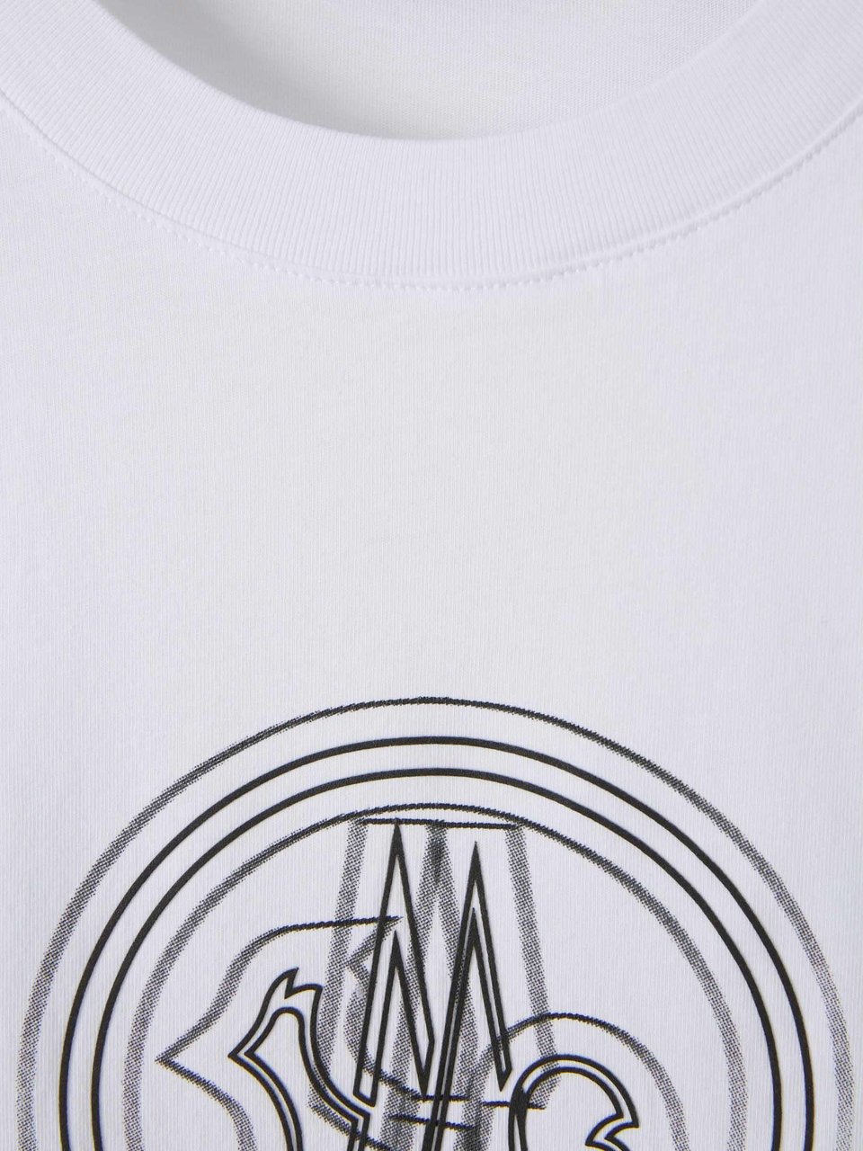 Moncler Logo Cotton T-shirt Wit