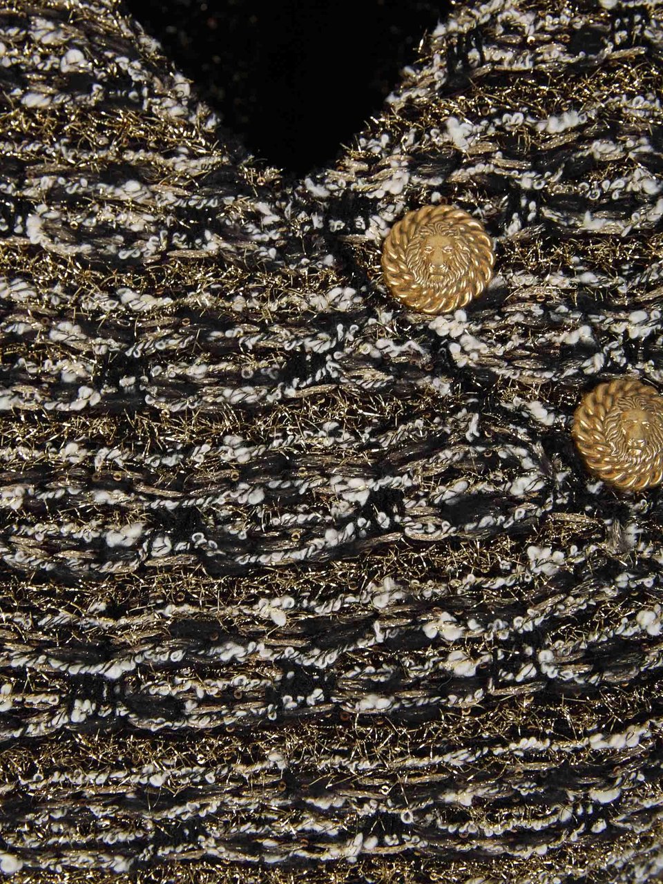 Balmain Mini Tweed Dress Goud