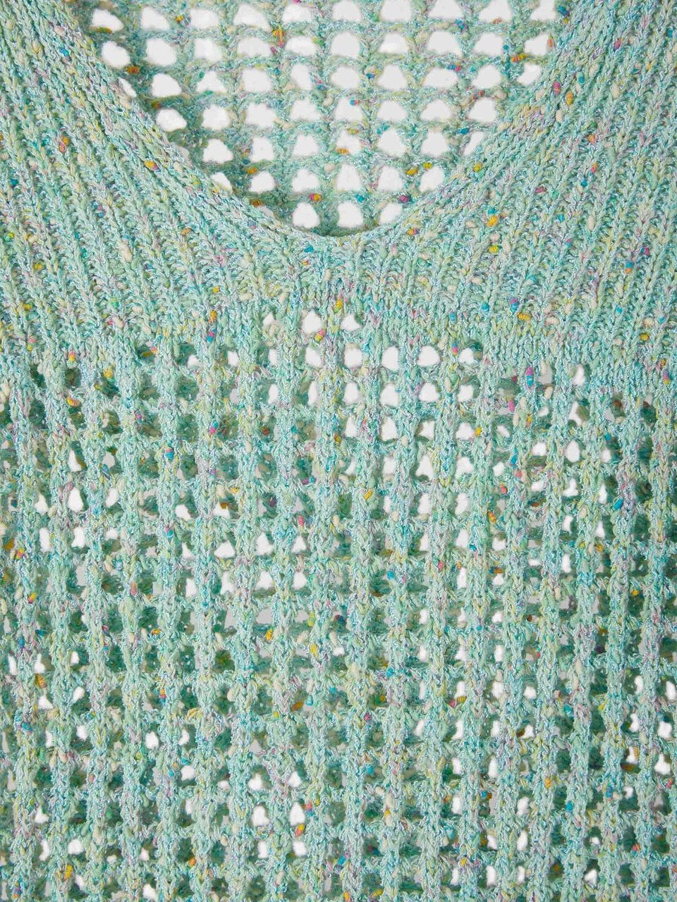 Acne Studios Cropped Openwork Sweater Blauw