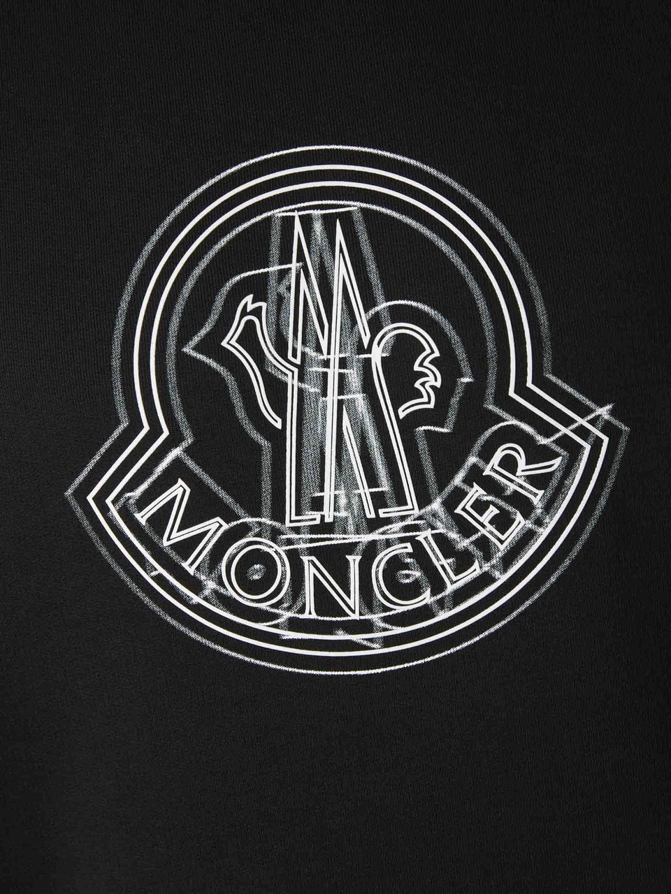Moncler Logo Cotton Sweatshirt Zwart