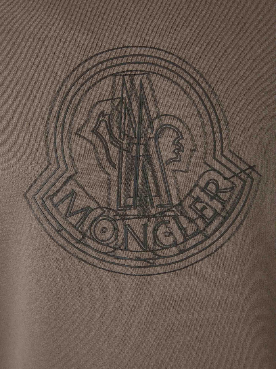 Moncler Logo Cotton Sweatshirt Taupe