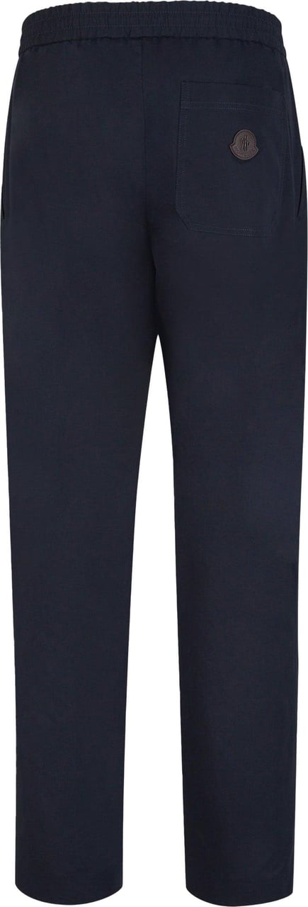 Moncler Cotton Joggers Pants Blauw