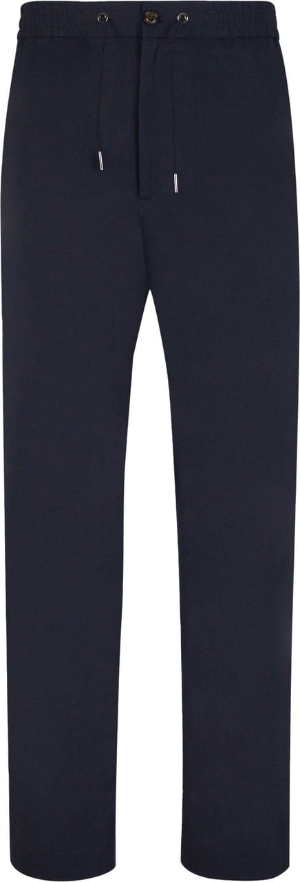 Moncler Cotton Joggers Pants Blauw