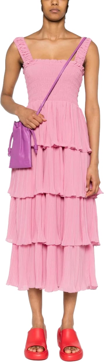 Ganni dress pink Roze