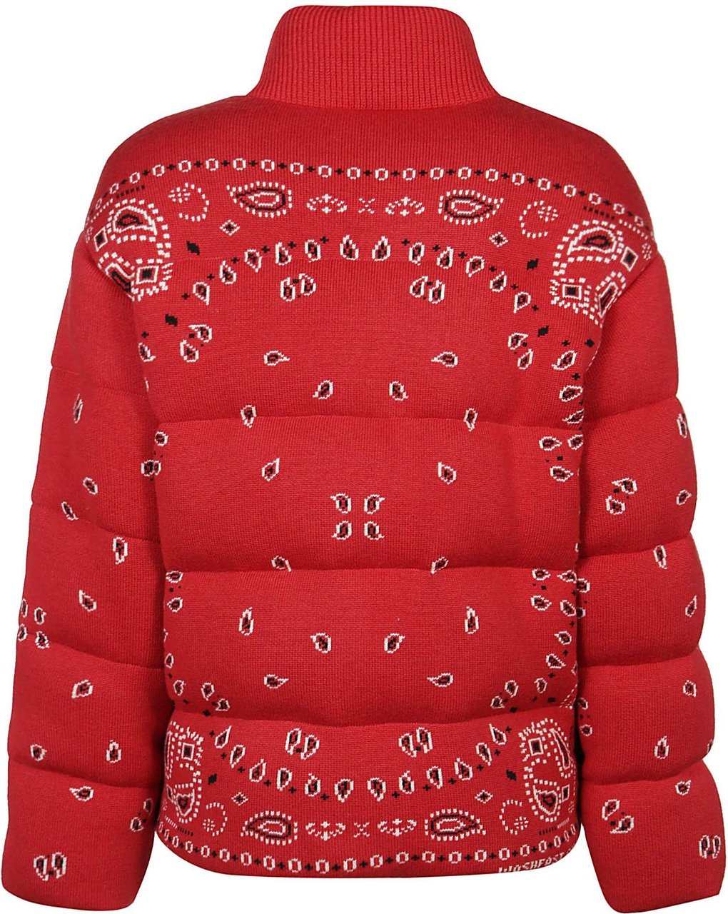 Alanui Bandana Jacquard Puffer Jacket Red Rood