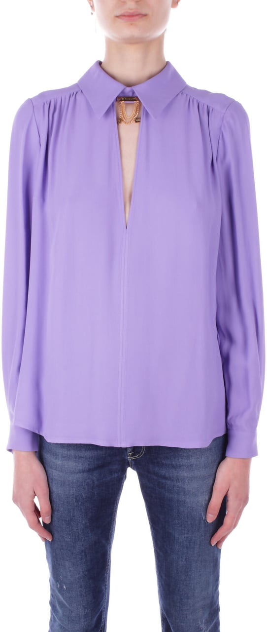 Elisabetta Franchi Shirts Purple Paars