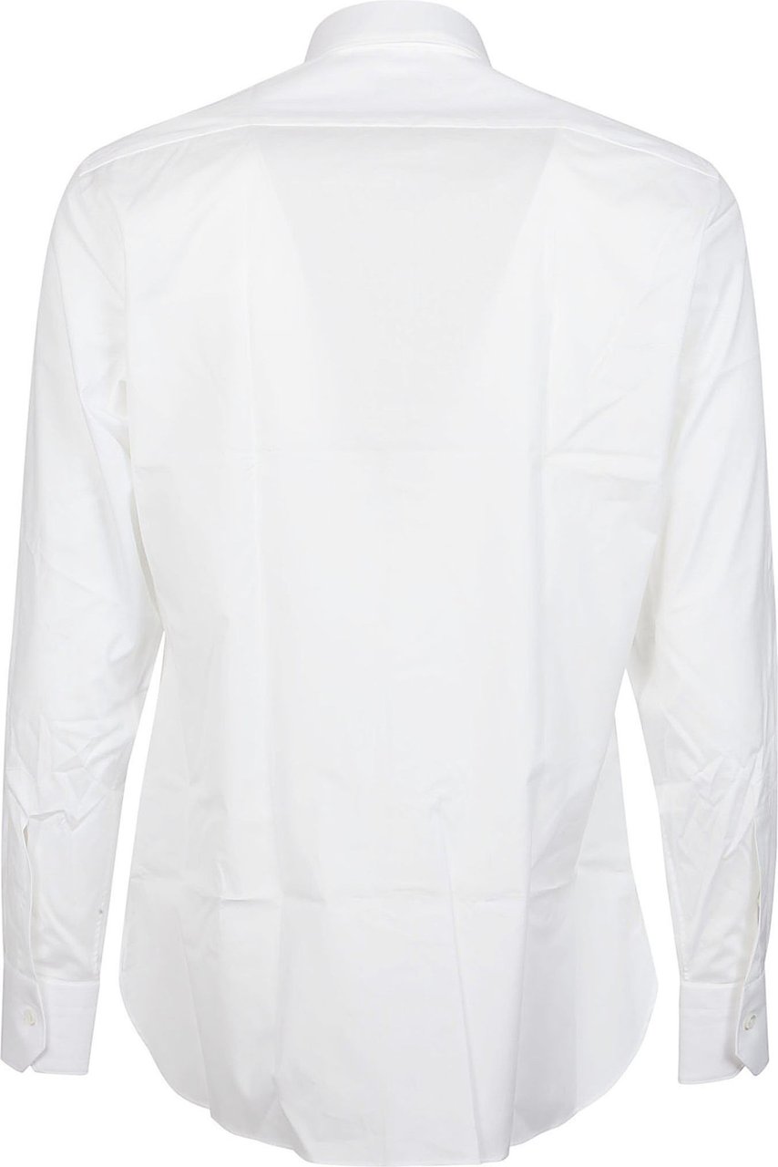 Zegna Lux Tailoring Long Sleeve Shirt White Wit