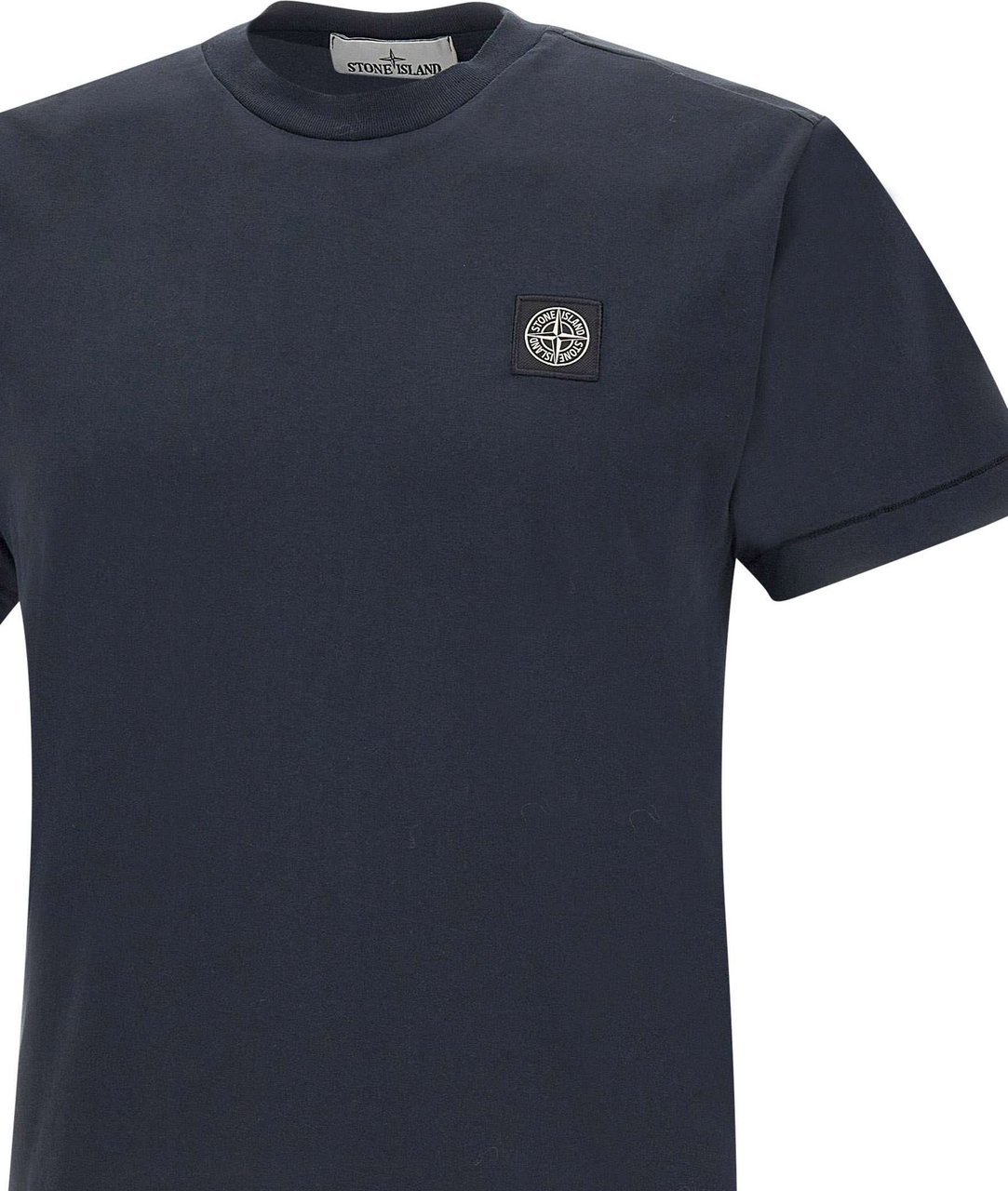 Stone Island T-shirt with embroidered logo Blauw