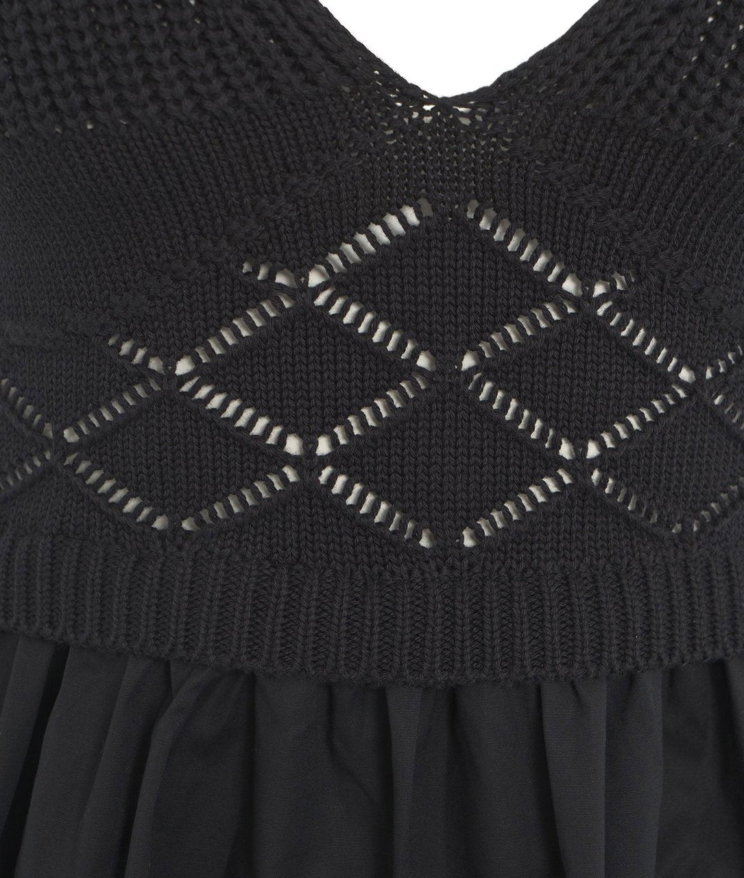 Liu Jo Dress with knit top Zwart
