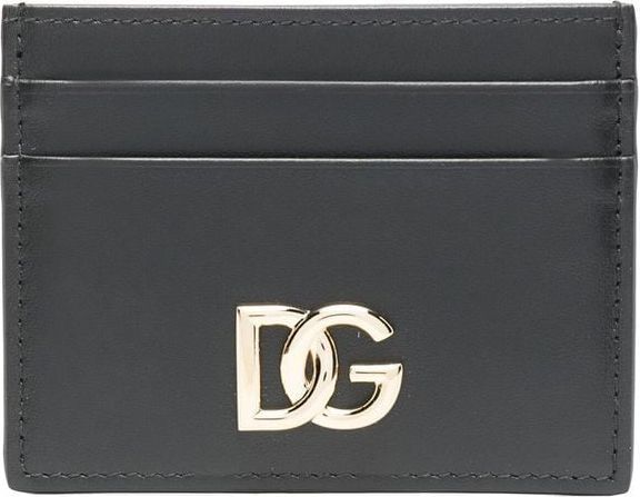 Dolce & Gabbana Dolce & gabbana card holder in leather with dg logo Zwart