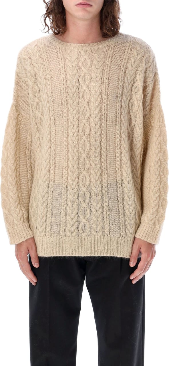 Undercover CABLE KNIT CREWNECK Wit