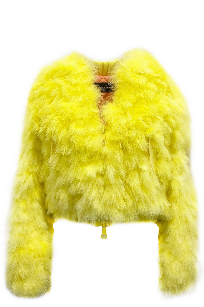 Dsquared2 Dsquared2 Feathers Bomber Jacket Geel