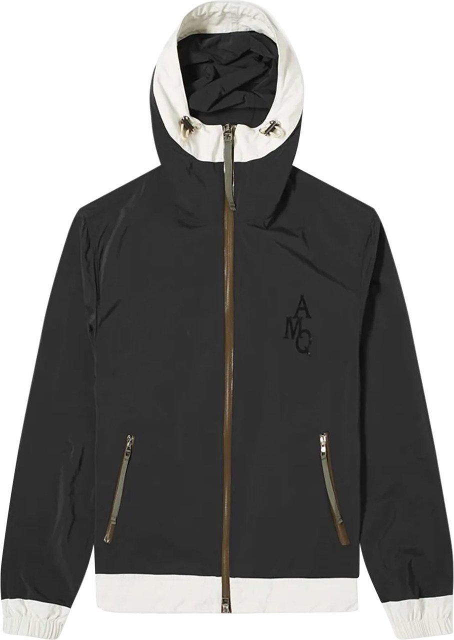 Alexander McQueen Alexander Mcqueen Windbreaker Hooded Jacket Zwart